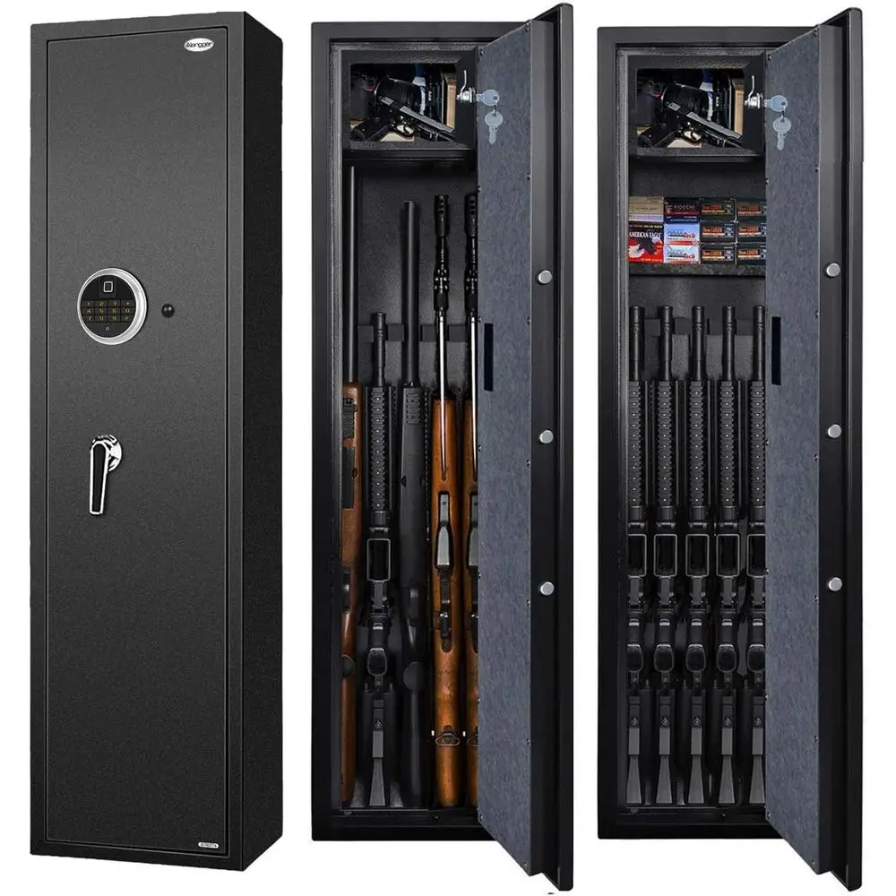 

Биометрический сейф для крупногабаритных ружей и пистолетов со съемными полками