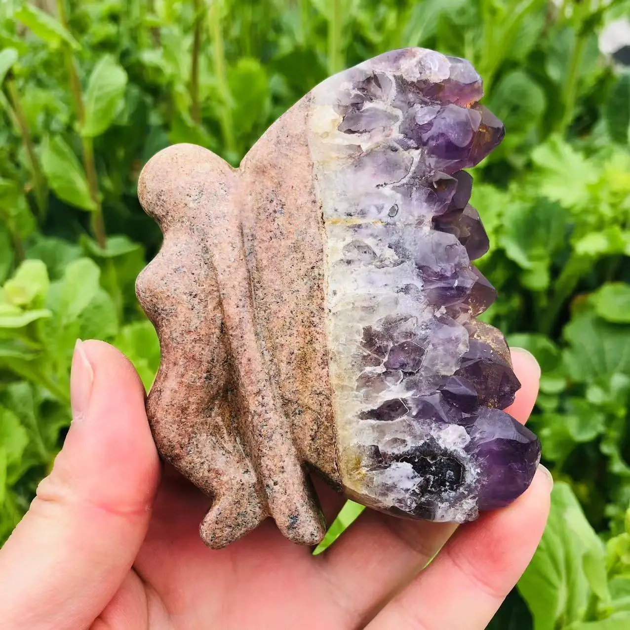 Rough Natural Amethyst Quartz Crystal Cluster Angel Purple Home Healing Stone