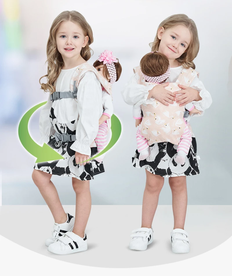 Portable Bag for Kids Baby Doll Carrier Cute Backpack  Toys    Front Storage    Accessories