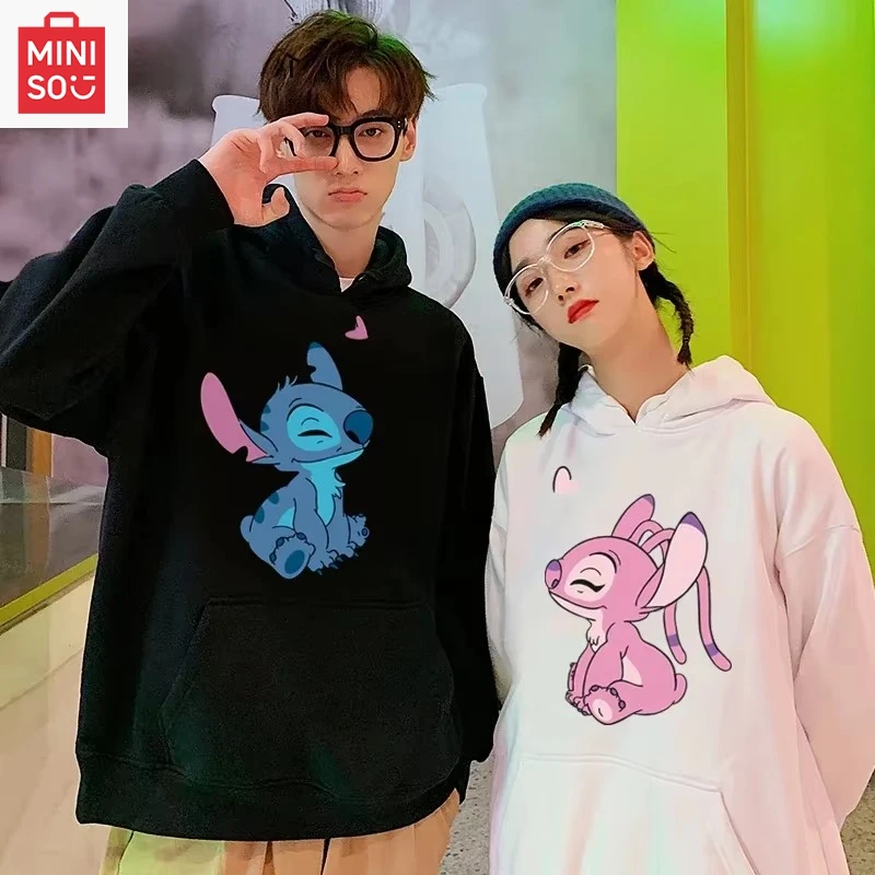 

Толстовка с капюшоном и принтом строчки MINISO, свободная, с рисунком, многофункциональная, повседневная и милая для кампуса.