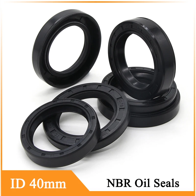 

NBR Oil Seal ID 40mm TC-40*50/52/55/58/60/62/64/68/70/75/80/85/90*5/7/8/10/12mm Nitrile Rubber Shaft Double Lip Oil Seals Gasket