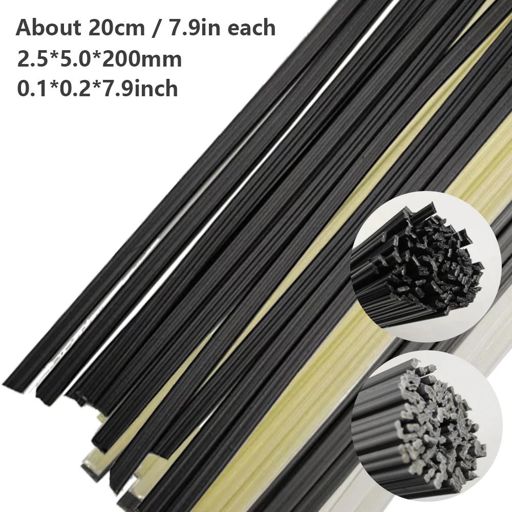 40pcs Plastic Welding Rods 200mm ABS/PP/PVC/PE Welding Sticks Soldering Set For Plastic Welder Gun Bumper Repair Welding Supply