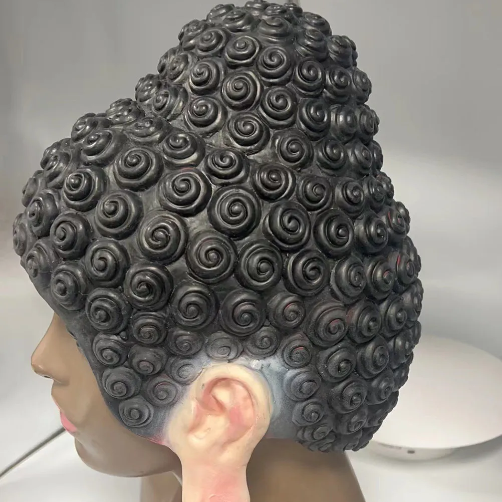 

Головной убор Будды, аксессуар для костюма на Хэллоуин, мягкий, толстый, реалистичный дизайн для взрослых, косплей, маскарад, карнавал, фотосессия