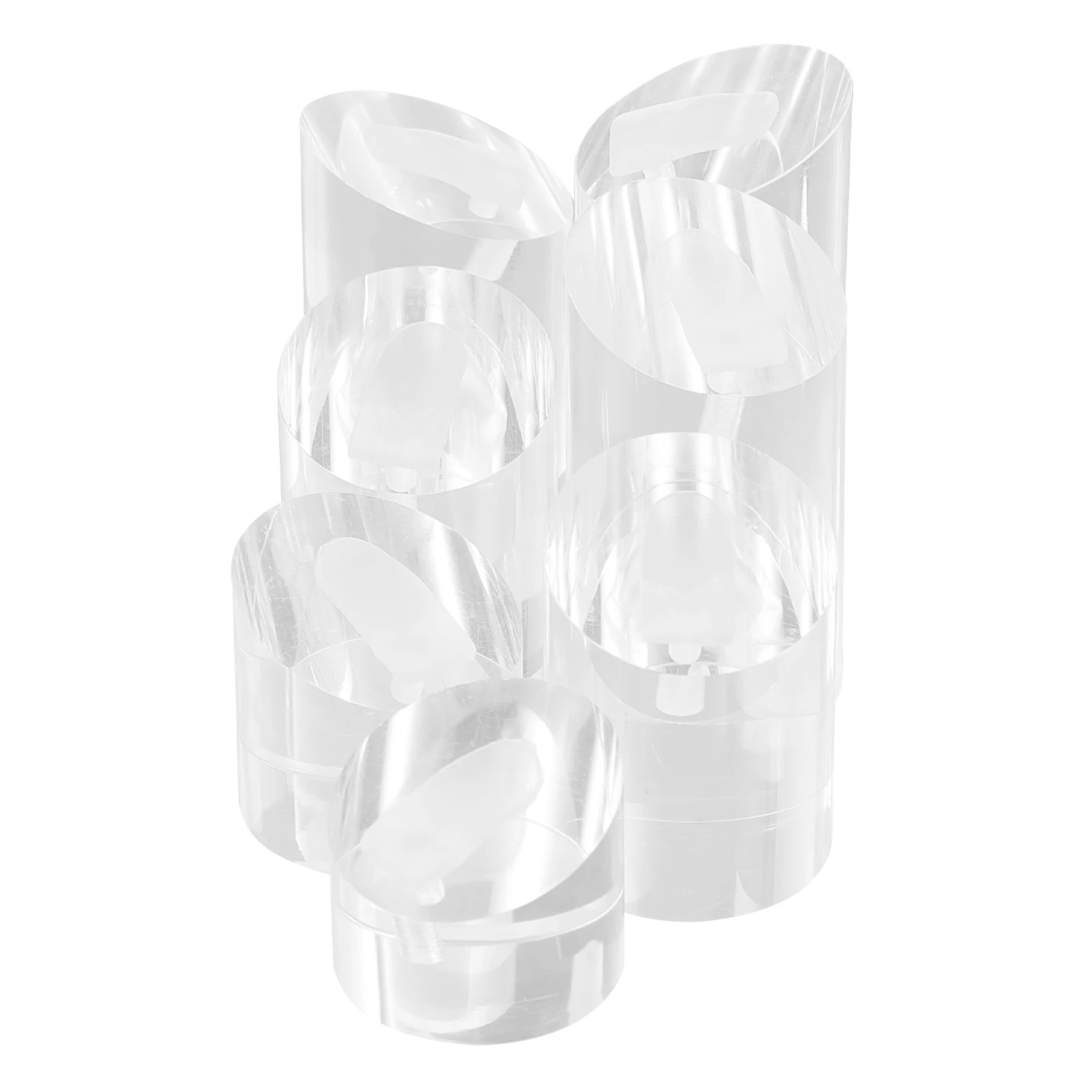

7 pcs Acrylic Ring Display Holders High-End Jewelry Storage Racks Transparent Durable Stand For Rings Exquisite Fashionable