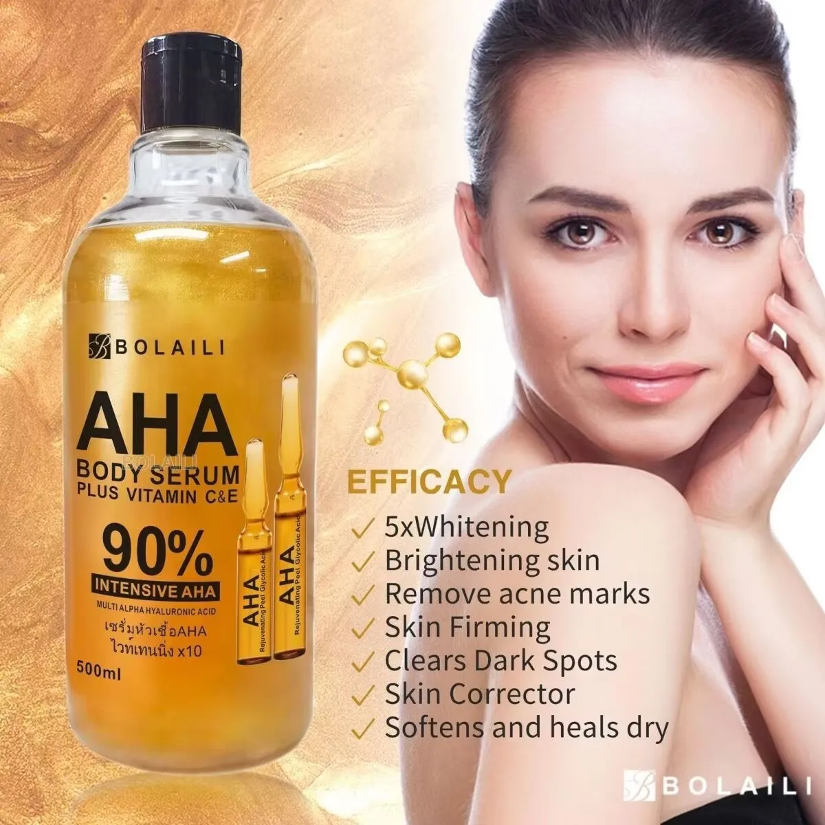 90% Intensive AHA Whitening Body Essence Brightening Vitamin C Vitamin E Moisture Anti-aging Fruit Acid Repair Body Serum