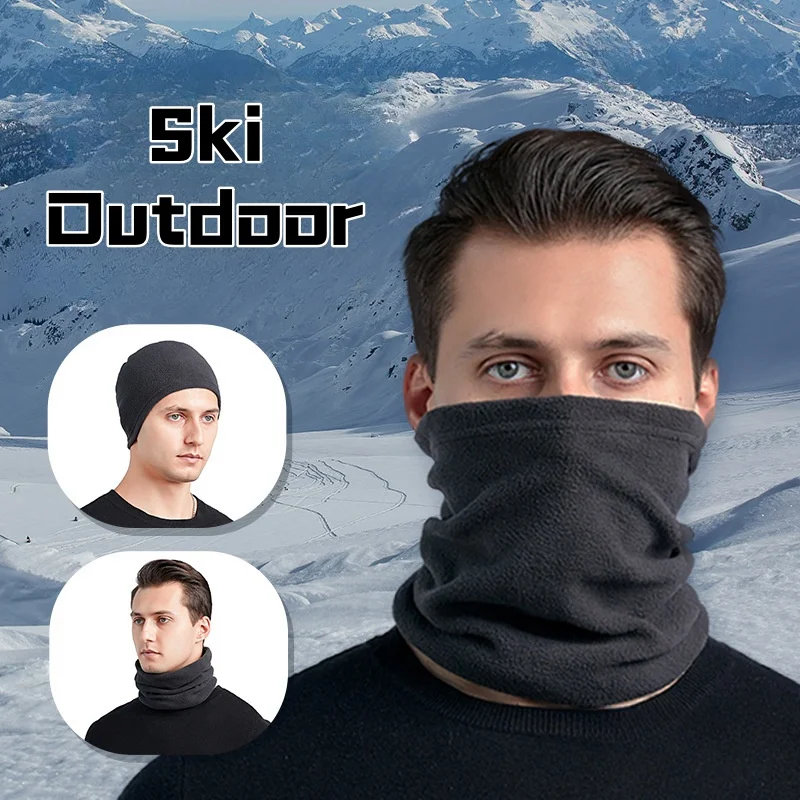 Winter Warm Neck Sleeve Rocker Fleece Scarf Windproof Sports Head Cover Ski Neck Protector Fleece Cap Riding Mask