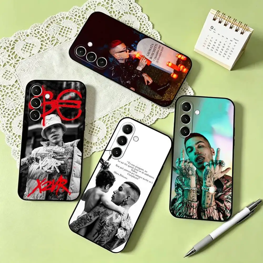 Чехол для телефона s-Sfera Ebbasta Rapper для Samsung Galaxy A73, A72, A71, A70, A53, A52, A51, мягкий силиконовый черный чехол