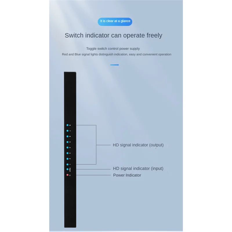 A29F-Measy 1 Input 8 Output Splitter -Compatible Splitter 4K 30HZ Display Duplicate Amplifier Splitter For TV Video