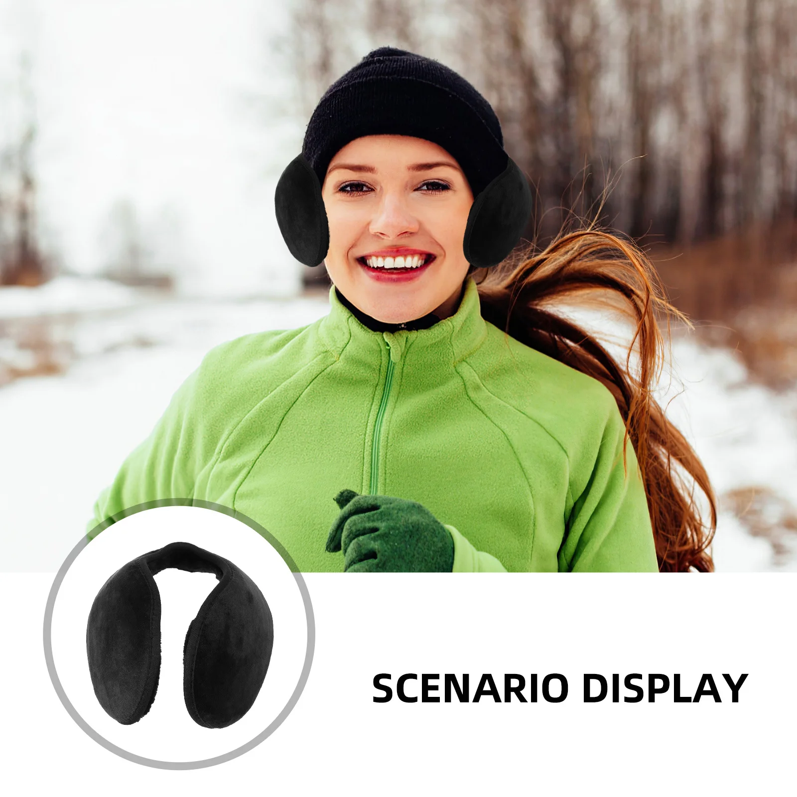 4 قطعة غطاء للأذنين للشتاء في الهواء الطلق من الصوف السميك لتدفئة الأذن للنساء والرجال خلف الرأس خفيف الوزن ودافئ لحماية الأذن للتزلج #2