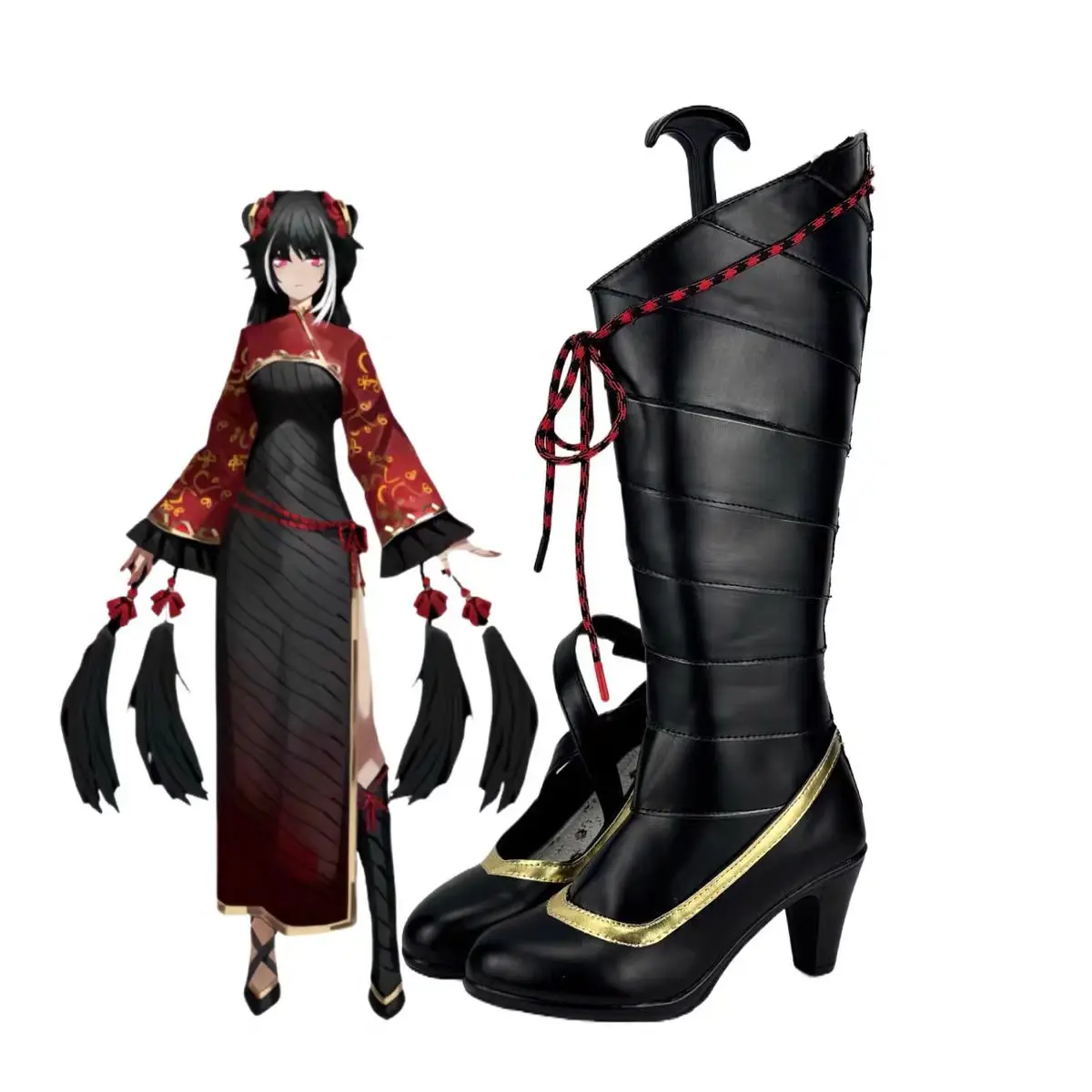 limbus-company-jia-xichun-–-chaussures-de-cosplay-en-cuir-pu-bottes-pour-halloween-accessoires-de-cosplay-jia-xichun-chaussures-sur-mesure