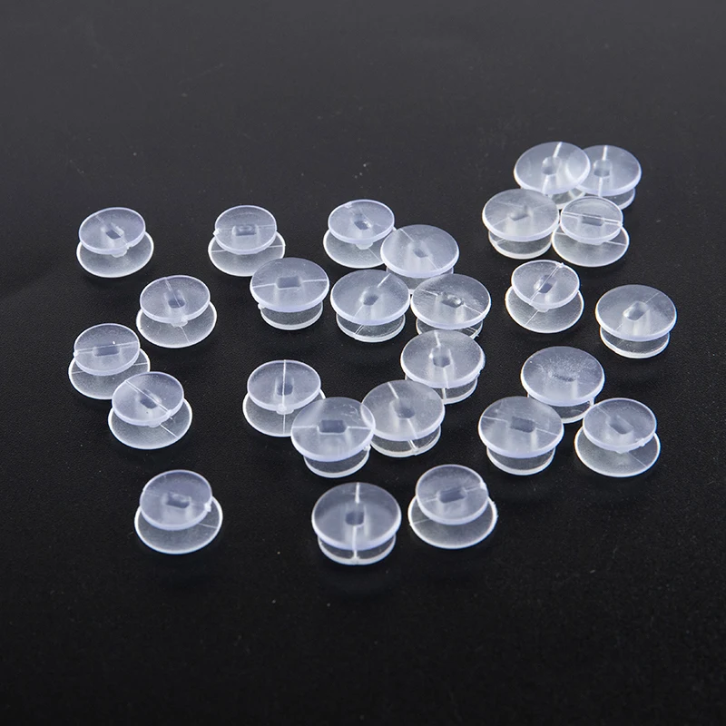 25pc Transparent Buttons Plastic Accessory Fit Clogs Sandals Charms Lightweight School DIY Decorations