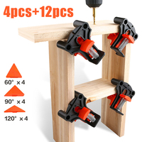 4pcs 60 90 120 Degree Woodworking ClampRight Angle Fixing Clips Picture Frame Corner Clamp Woodworking Hand DIY Fixture Tool