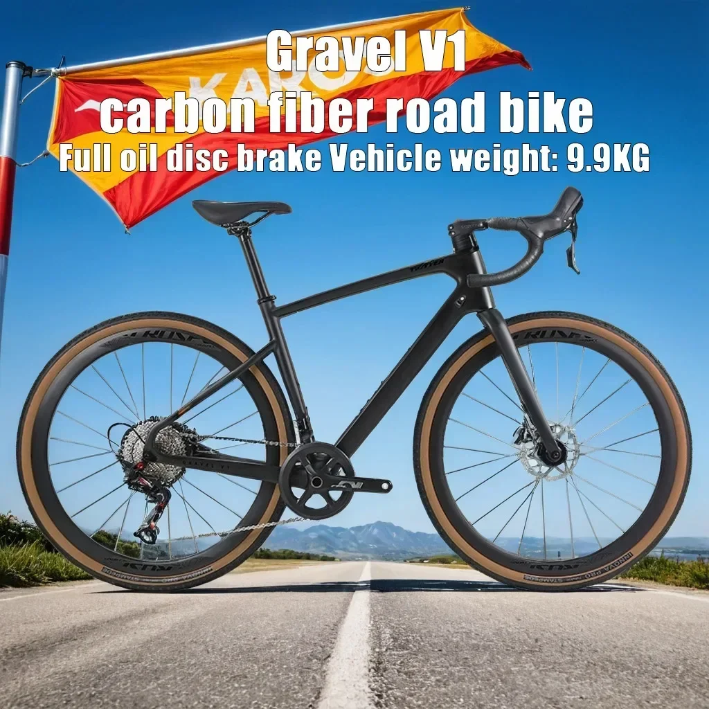 New carbon fiber road bicycle 700*40C 12/24 speed gravel bike full oil disc brake off-road grade Road Racing bicicleta aldult