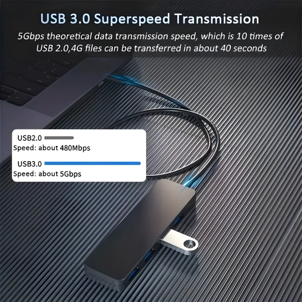 USB Hub 4 IN 1 USB 3.0 Hub 4 Port High Speed 5Gbps USB Splitter Extender For PC Computer Accessories Multiport HUB USB 3.0 Ports