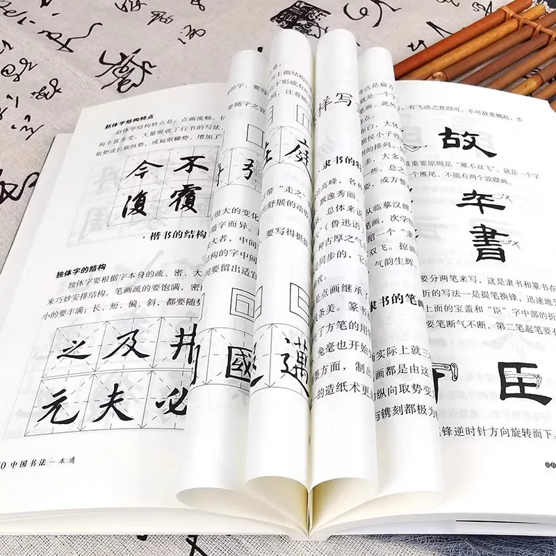 Une collection complète de calligraphie chinoise, comprenant un script de sceau, un script régulier et une calligraphie de diverses dynasties