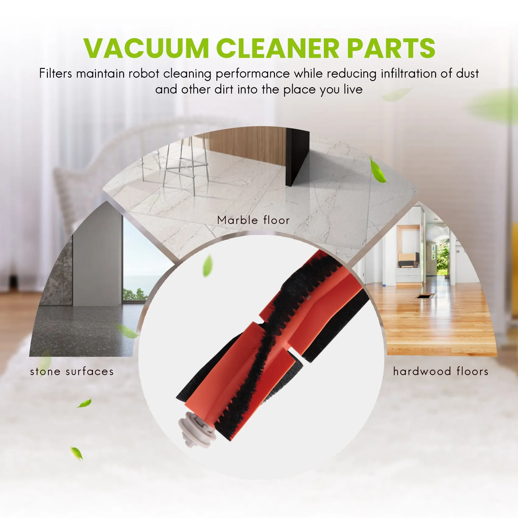 M14K10 قطعة فرشاة رئيسية فرش جانبية مرشحات لشاومي Mijia 1C STYTJ01ZHM جهاز آلي لتنظيف الأتربة أجزاء الملحقات