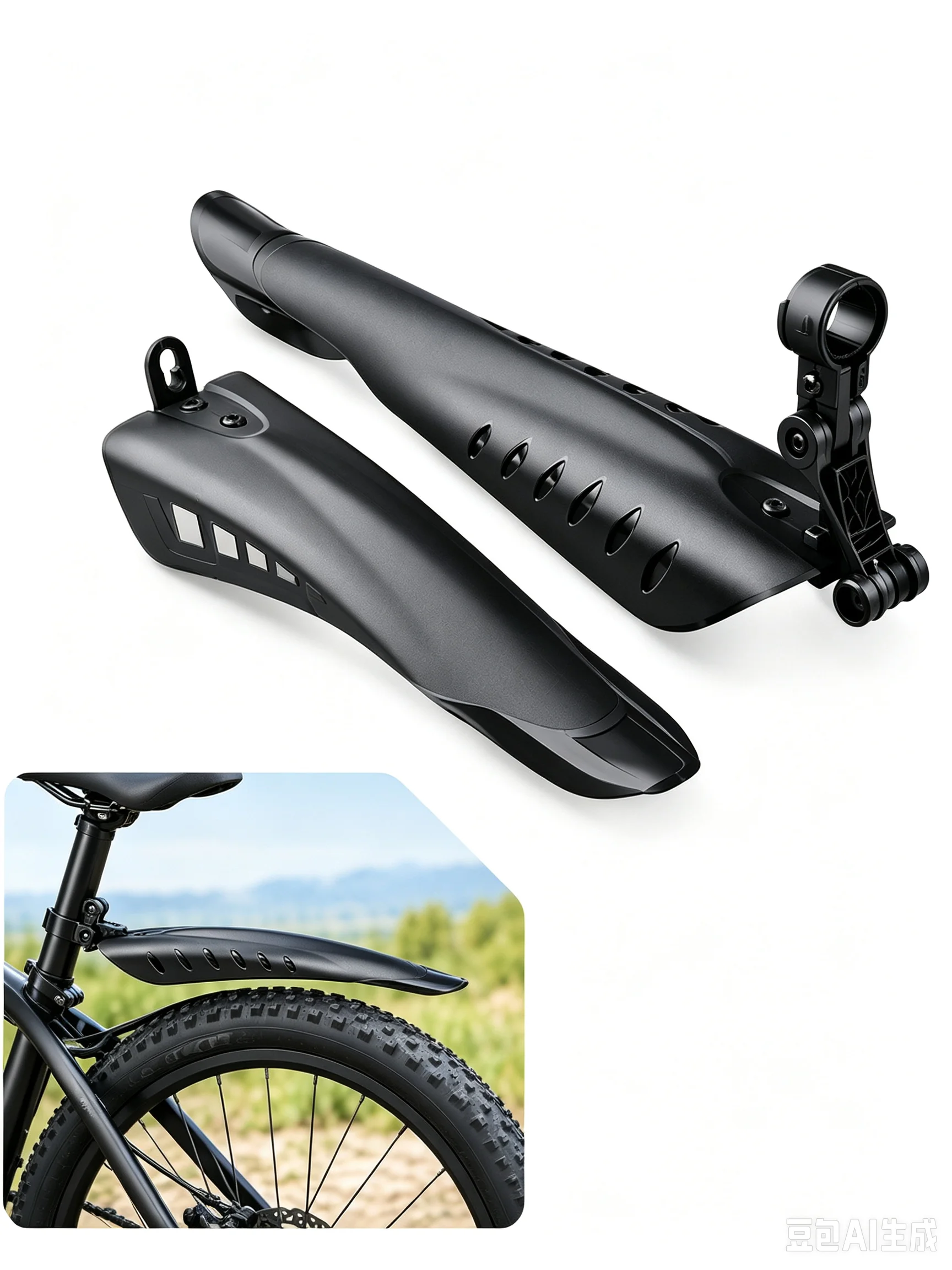 AliExpress NONE 2Pcs Bicycle Mudguard Set Universal MTB Front Rear Bike Fender Quick Release Splash Guard Mountain Bike Cycling Accessories