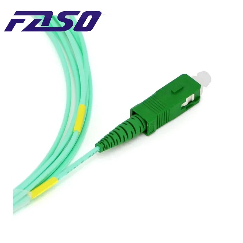 Imagem -05 - Francês Telecom Padrão Jarretiere Sc-sc Apc sm G657a2 sx Núcleo 1.6 mm Diâmetro 3.5 Metro Comprimento Fibra Óptica Patch Cord Aqua