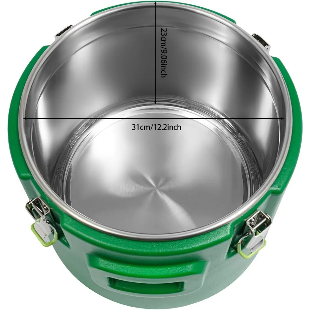 Contenitori per alimenti isolati portatili per galli - Scaldavivande di qualità commerciale, Isolamento per scatole fredde e calde, Ideale per zuppe e piatti