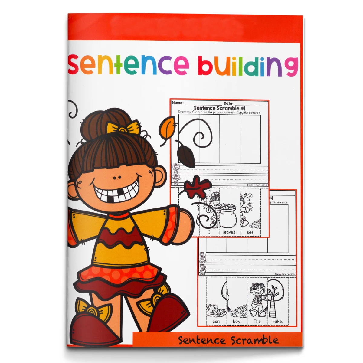 

Kindergarten Sentence Scramble Worksheet - Activity, Ideal for Homeschooling and Classroom Use, Paper Material, Educational Work