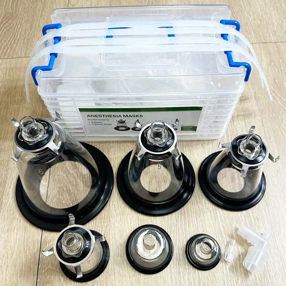 Pet NO.1-NO.6 Анестезиологическая маска Собаки Кошки Прозрачность Ручной реаниматолог Ветеринарная анестезия Кислородная маска Комната для ухода за домашними животными