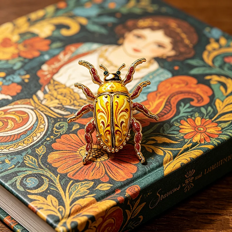 Broche Elegante de Escaravelho - Vintage Fashion Bug avaliação e preço
