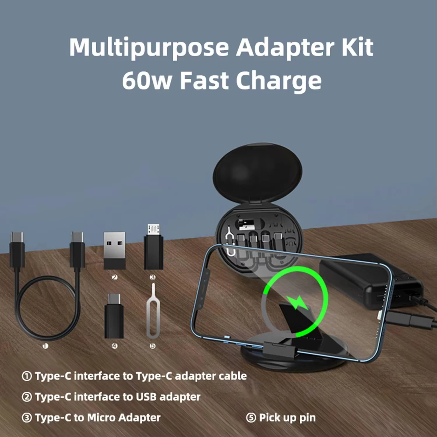 USB USB Data Cable with Fast Charging Function and Storage Box Multifunctional Digital and Electronic Small Accessories Storage Box - Aliexpress Deal
