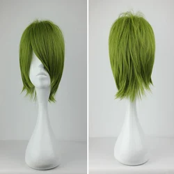 HAIRJOY włosy syntetyczne krótka zieleń wojskowa peruka do cosplay no Kuroko no Basuke Midorima Shintaro peruka Anime