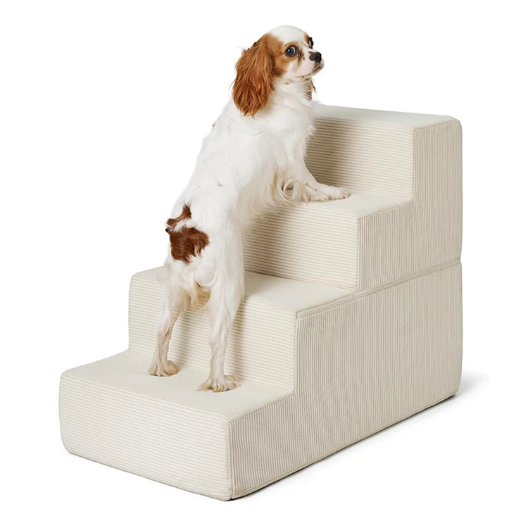 Dog Stairs Small Dogs Pet Stairs for Beds & Couch Folding Pet Steps Foam Non-Slip Bottom Dog Custom Steps Stairs