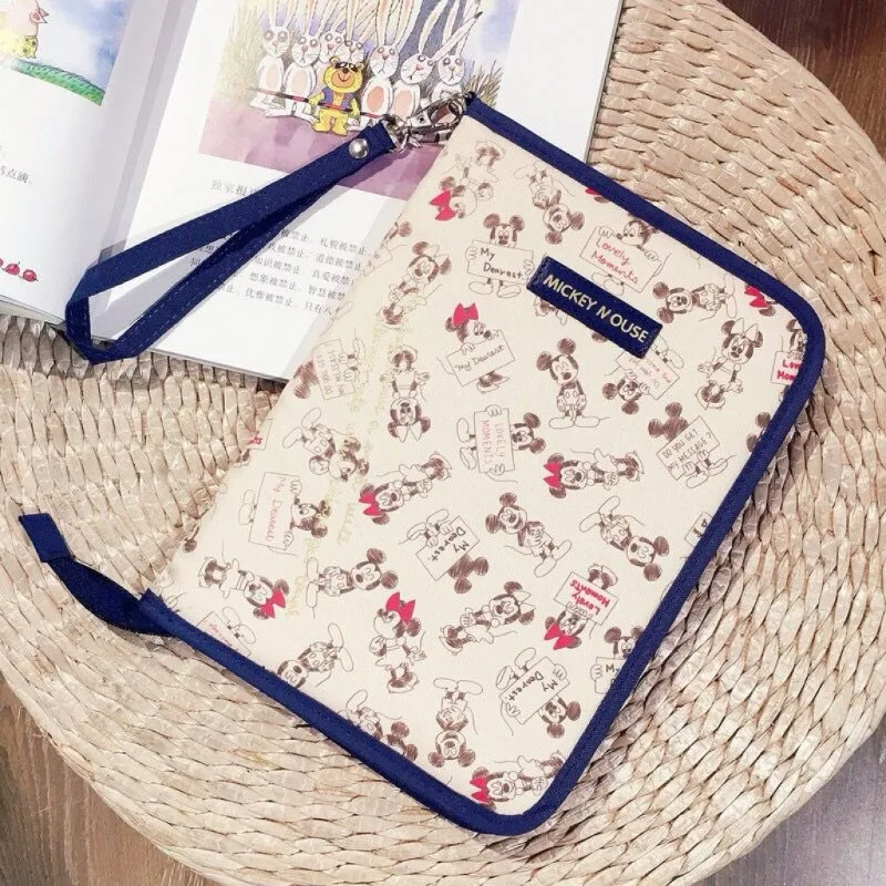

Mickey Mouse Handbag Minnie Cartoon Cute Polyester Hanging Type Large Capacity Portable Multifunctional ID File Storage Bag Gift