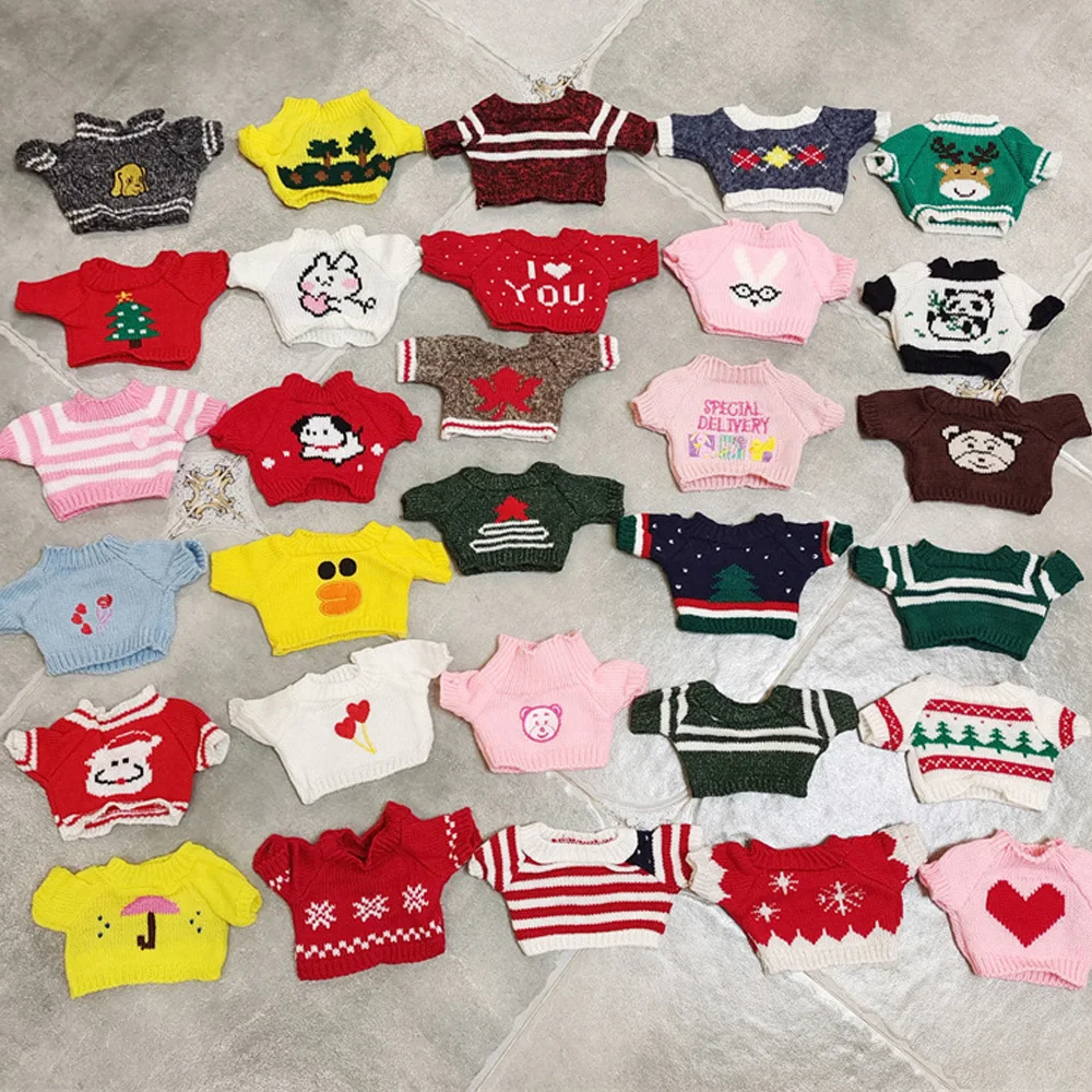 

1 шт. вязаный свитер для куклы OB11 BJD 30 см, аксессуары для куклы Lalafanfan, милый вязаный наряд, мини-одежда для куклы-собачки, игрушка