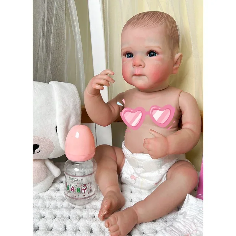 45CM Full Body Silicone Bebe Reborn Doll Bettie Newborn Baby Size Sweet Baby 3D Painted Skin with Visible Veins Reborn Dolls Toy