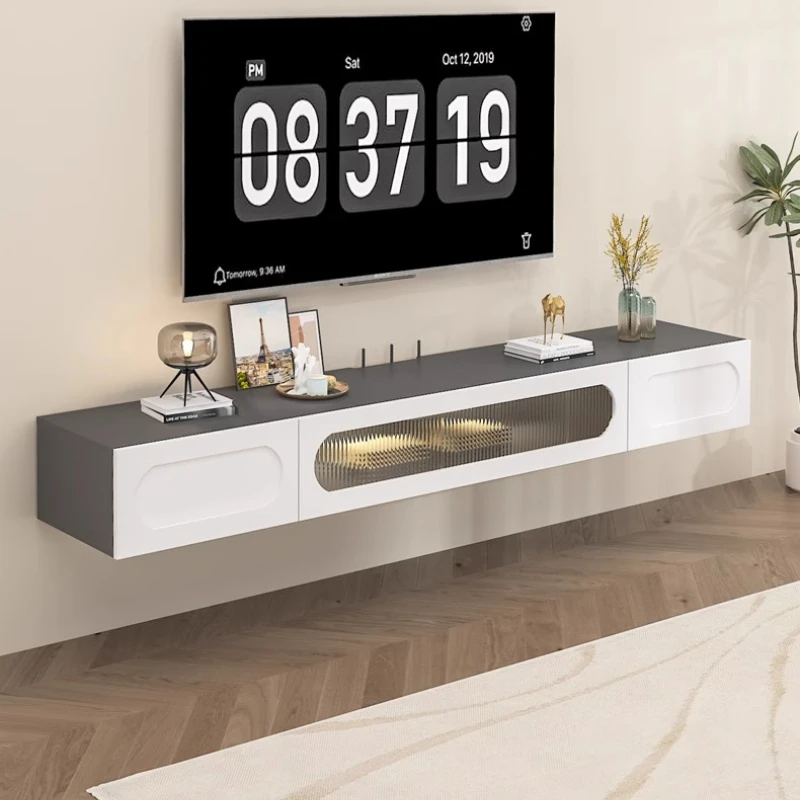 

Wall Living Room Tv Stand Modern Simple Floating Shelf Glass Tv Stand Cabinet White Design Stojaki Telewizyjne Home Accessories