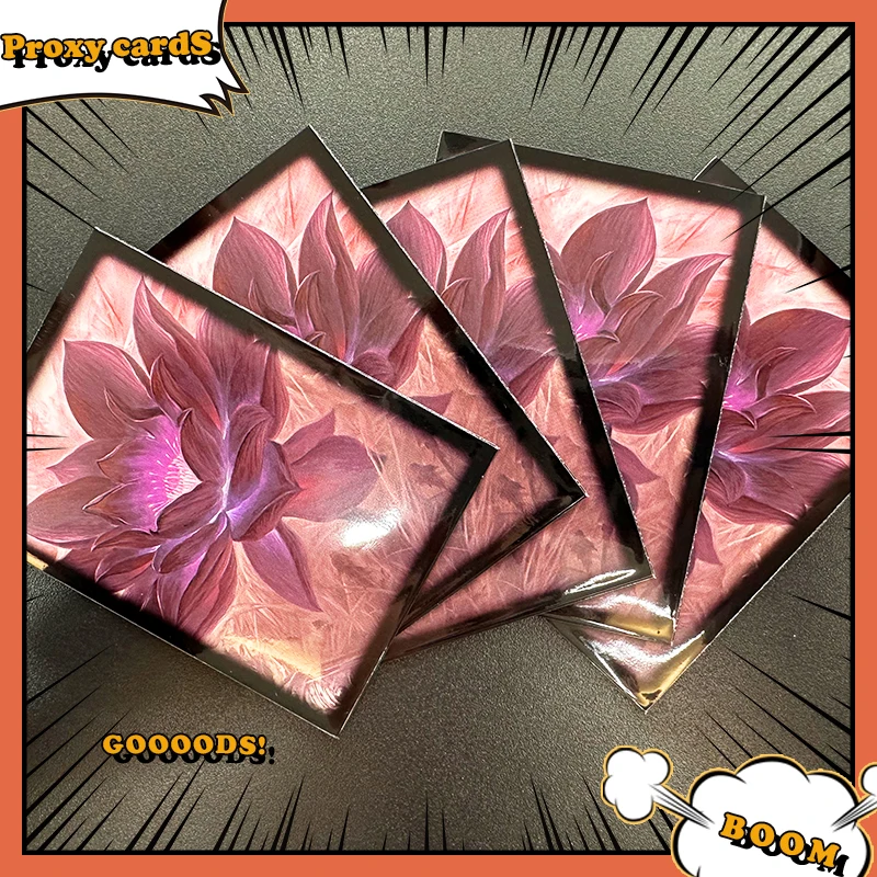 

60 шт., матовые черные рукава для карт лотоса, защитные чехлы для карт PTCG/FAB 66x91 мм, защита для коллекционных карточек, голографические аниме-карты