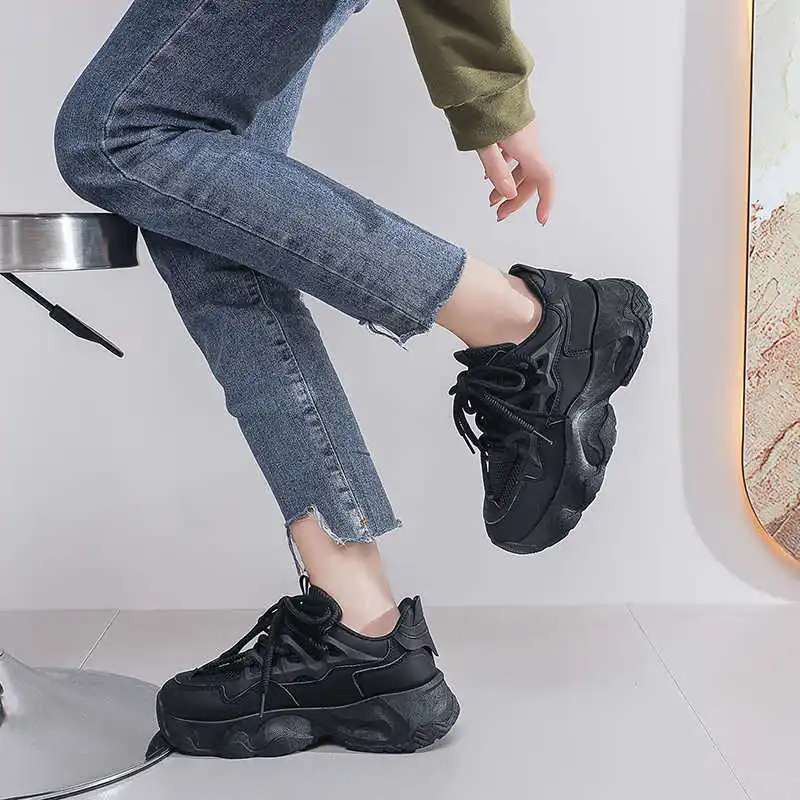 

Кроссовки Key Height на толстом каблуке, повседневные женские прогулочные теннисные женские кроссовки, спортивные роскошные Tenes Mascolino