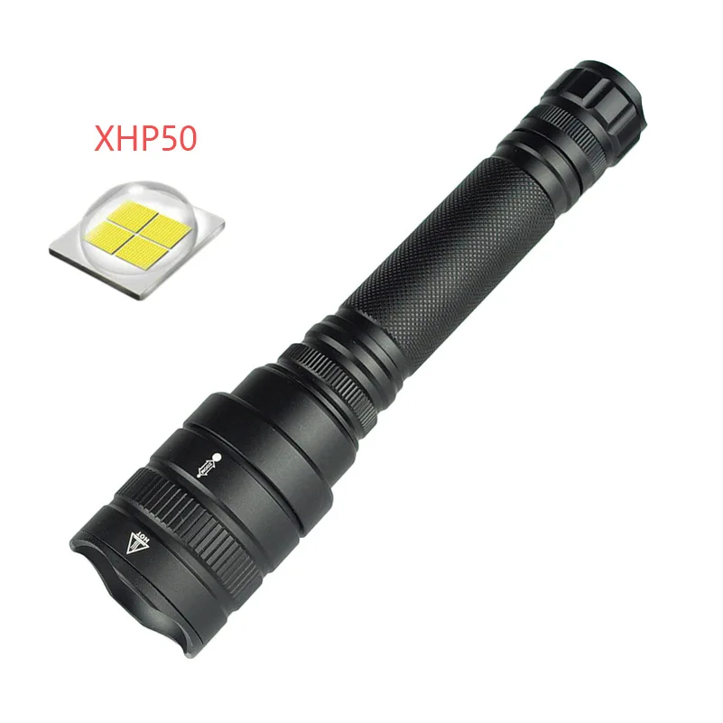 

XHP50Flashlight High Power Rechargeable LED Lamp Telescopic Zoom Aluminum Alloy Self Defense Tactical Lamp Outdoor Hunting Torch