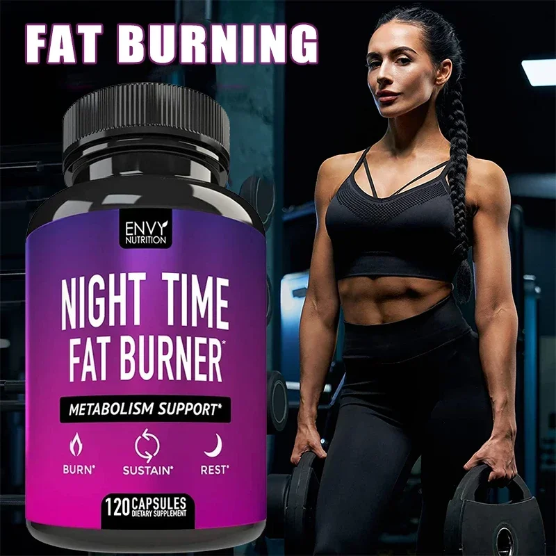 Nighttime Fat Burner - for Weight Loss, Detoxification, Digestion, Sleep Aid, Metabolism Boost, Appetite Control, Immunity