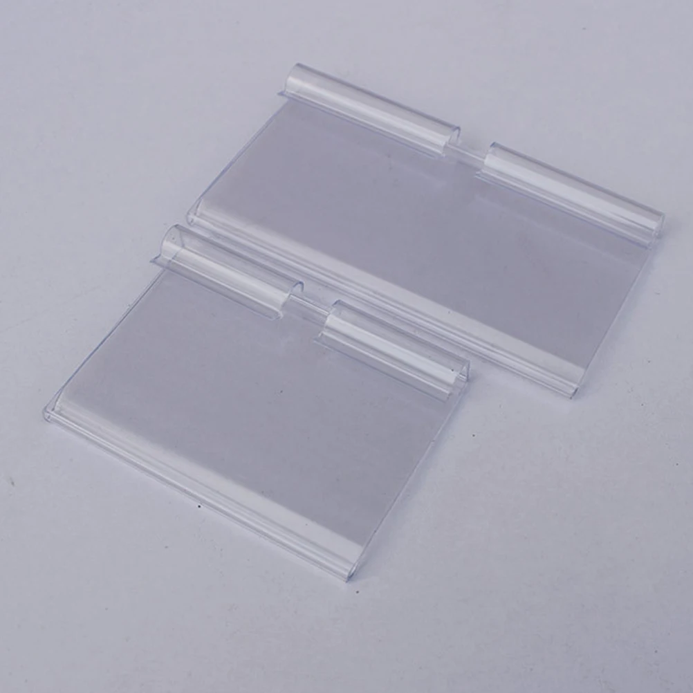 

10pcs Plastic Price Tag Holder Clear Supermarket Shop Retail File Folder Label Tag Easy Clip On Long Term Use