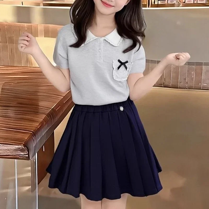 

Summer Clothing 2025 Summer New Fashionable Western Polo Shirt Girls Versatile Casual Short Sleeved Tshirt