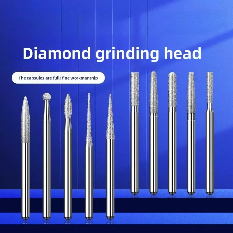 3mm Diamond Alloy Grinding Bit/ Electroplated Diamond Sand Polishing Bit for Metal Grinding and Polishing/ Electric Grinding Bit