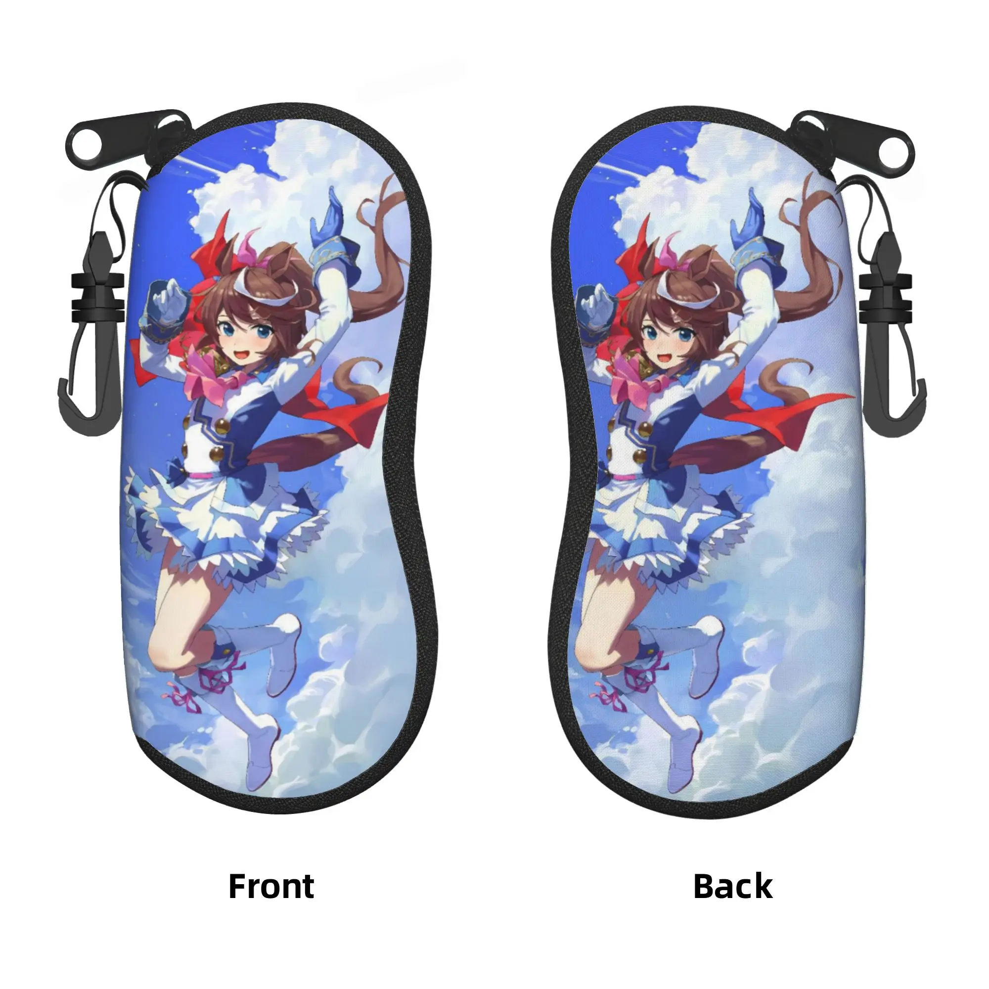 Uma Musume Pretty Derby Glasses Case Travel Sunglasses Pouch For Men Women Vintage Eyewear Organizer Zipper Glasses Box