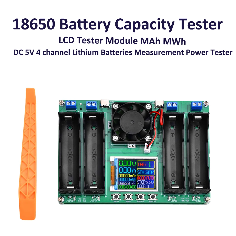 testador de bateria dc 5v canais 18650 lcd bateria de litio medicao de energia capacidade modelo de testador de resistencia interna 01