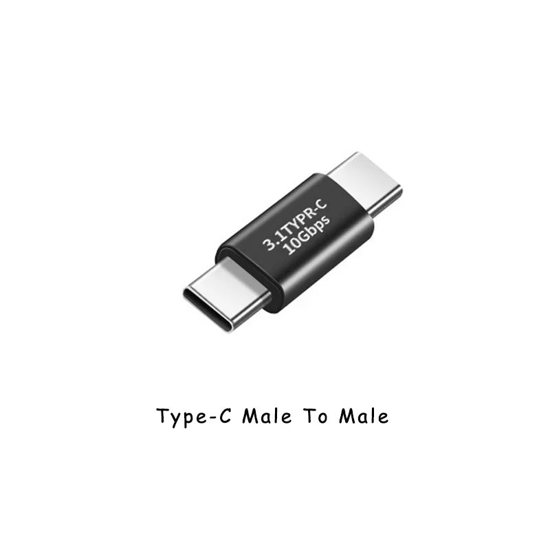 NNBILI rechtwinkliger 90-Grad-USB 3.1-Typ-C-Adapter, Buchse auf Stecker, Konverter, 10 Gbit/s, USB-C-Ladedaten-Synchronisierungs-Verlängerungsstecker