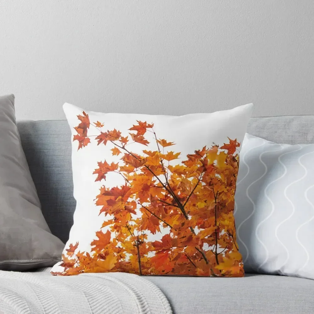 

Vibrant Orange Autumn Leaves Throw Pillow covers for pillows luxury decor Sofa Cushion Cover pillow