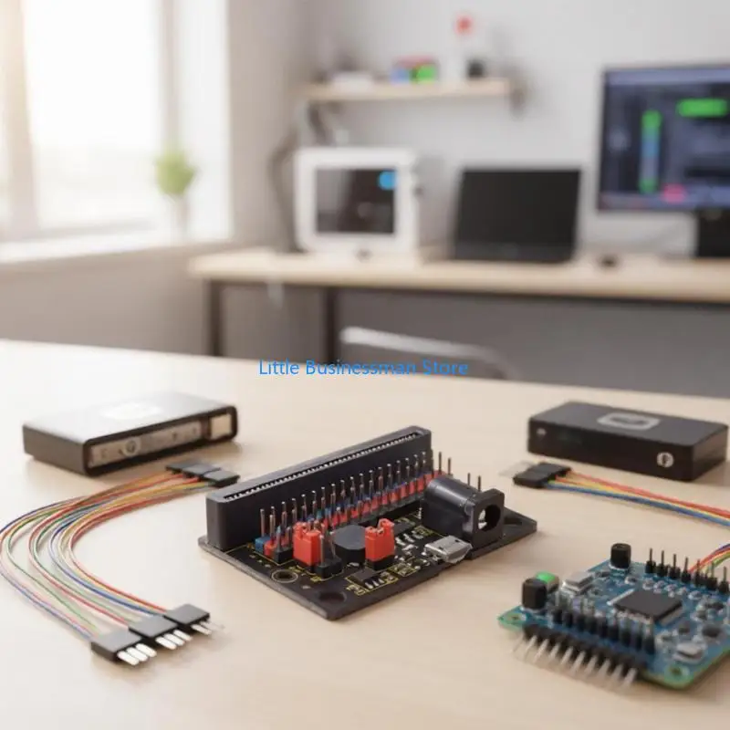 Microsbit Bit Enhanced Study Board mit flexiblem Stromzugang, organisierter Verdrahtungsanordnung und Kommunikationskontakten – Detail 8