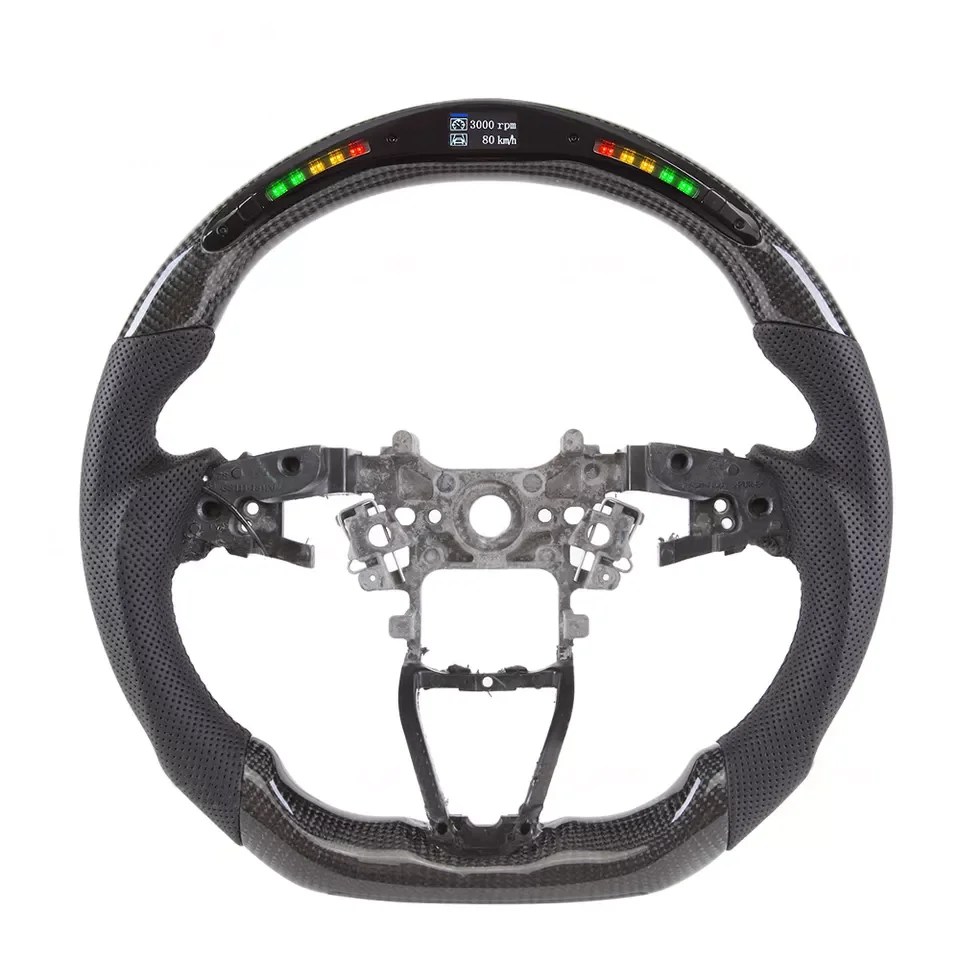 

Custom Carbon Fiber Steering Wheel Fit for 2013 To 2021 Honda Accord LED Carbon Fiber Steering Wheel