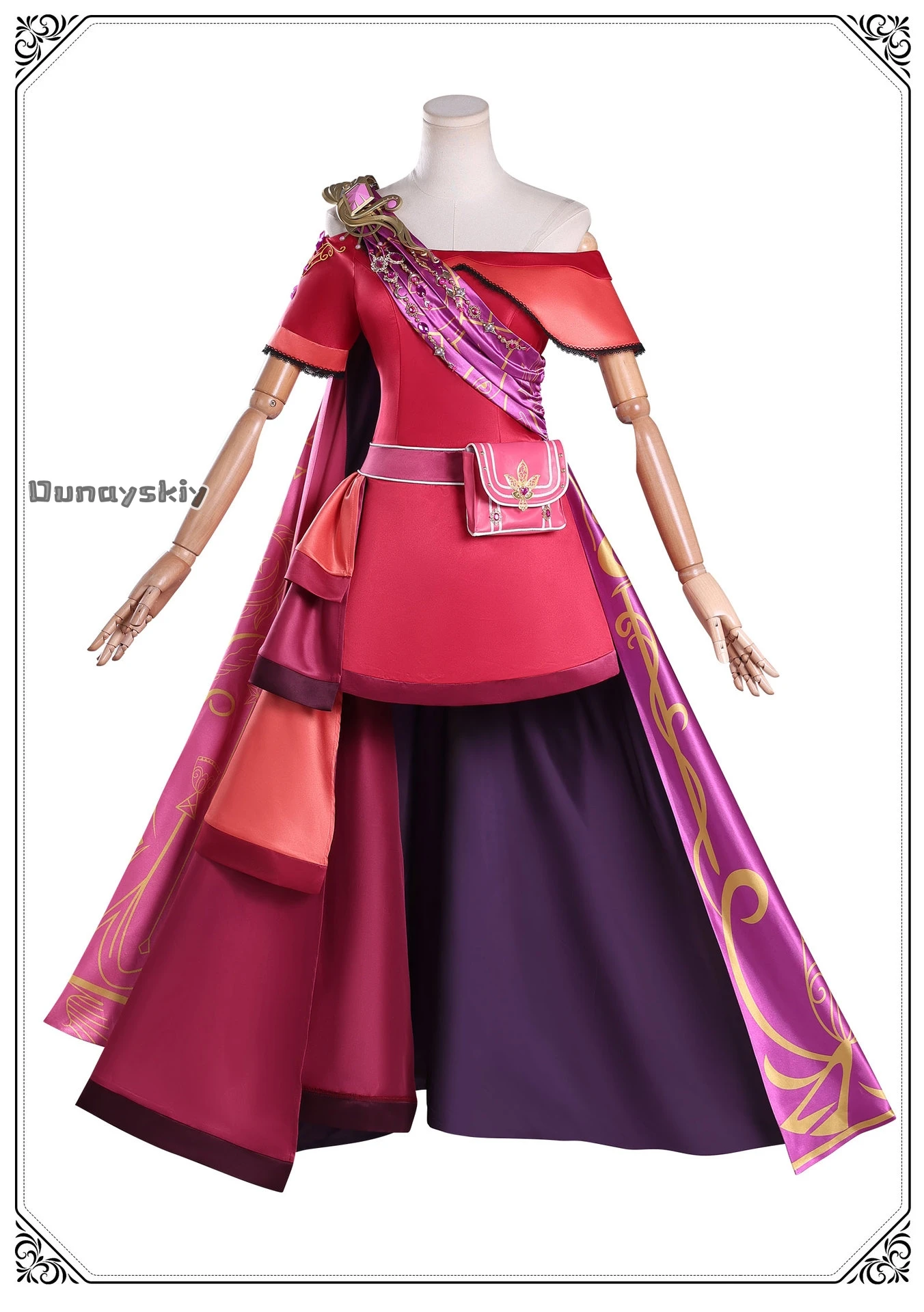Yumekiri@aBc Zina Anime Cosplay Costume Female Adult Red Lady Dress Full Set Princess Transformation and Magic Styles Woman view 2
