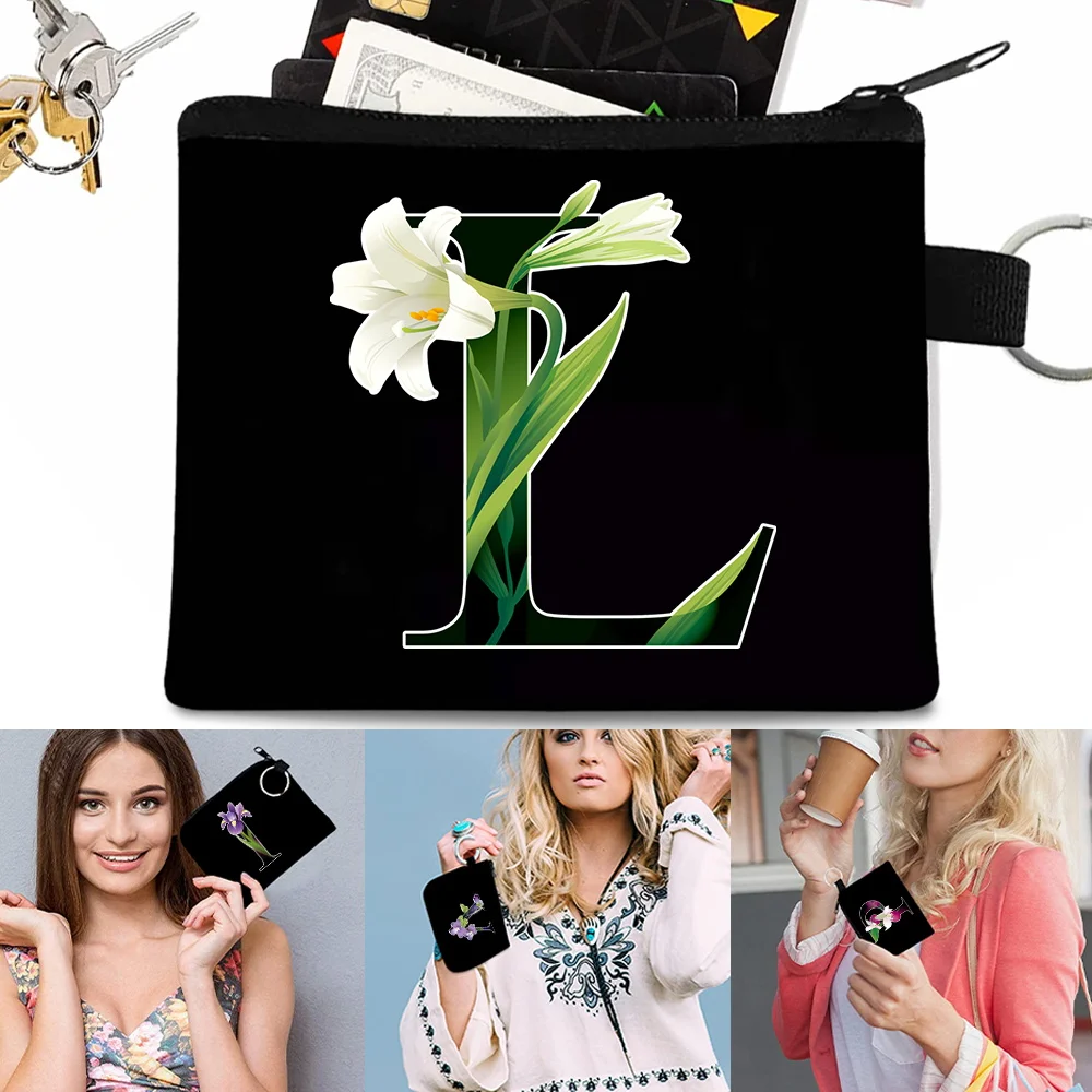 Geldbörsen Frauen Geldbörsen Reiß verschluss Brieftasche Geld Münz halter Tasche Mode weibliche Geldbörse Handtasche lässig Blume Farbdruck Einkaufstasche