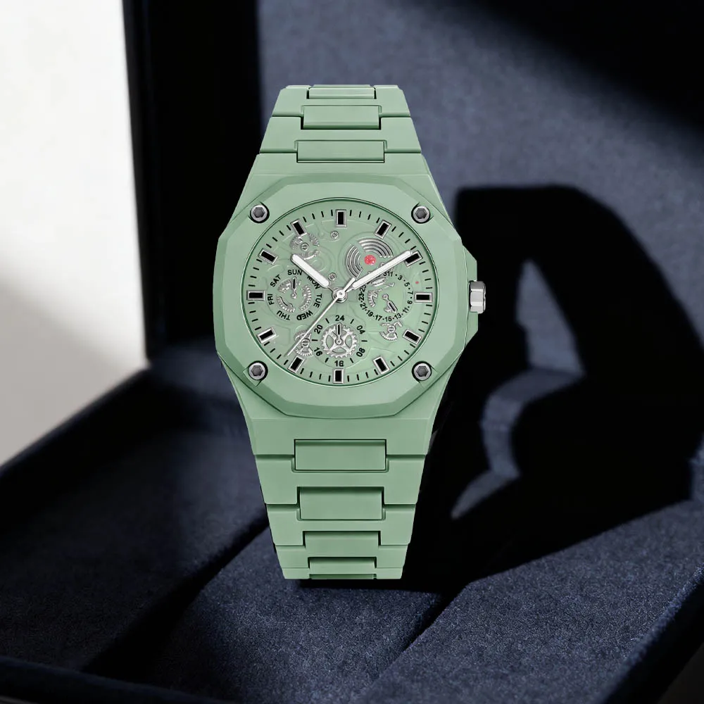 1-piece new watch, polygonal dial, fashionable and trendy accessory for outfit coordination