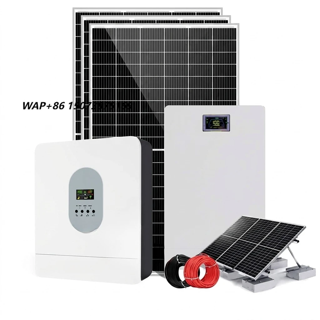 62 kW Monocrystalline Silicon Solar Photovoltaic Power System Complete 220 V Set LiFePO4 Battery 15 kWh